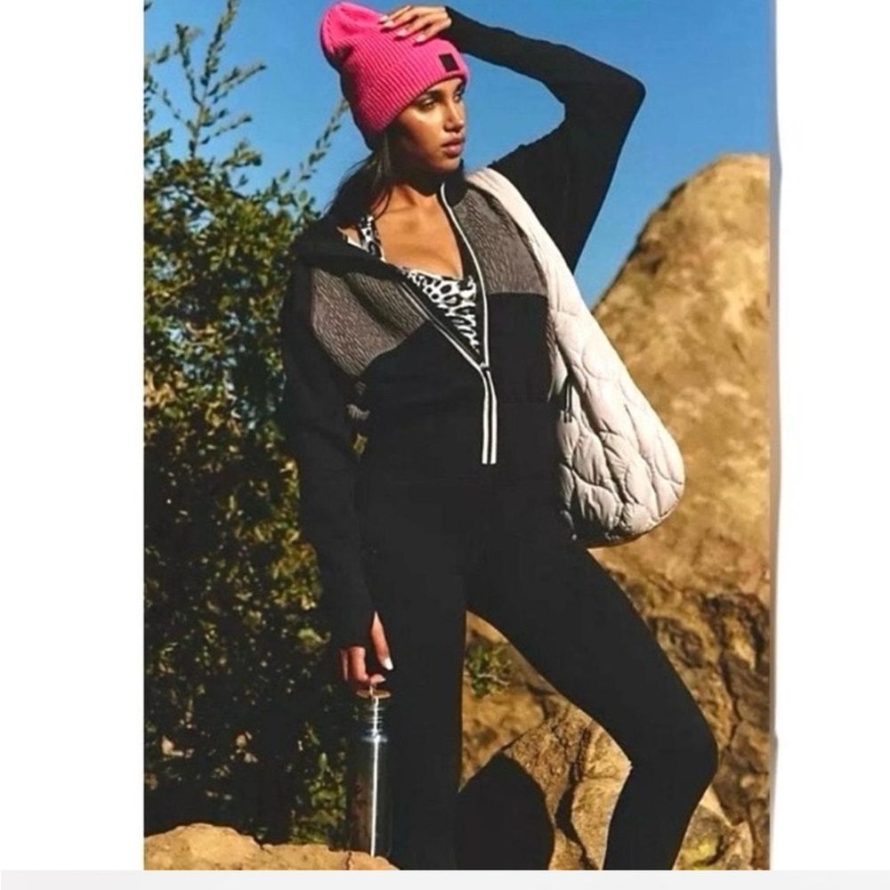 FP Movement by Free People Black Jumpsuit with Gray Panel